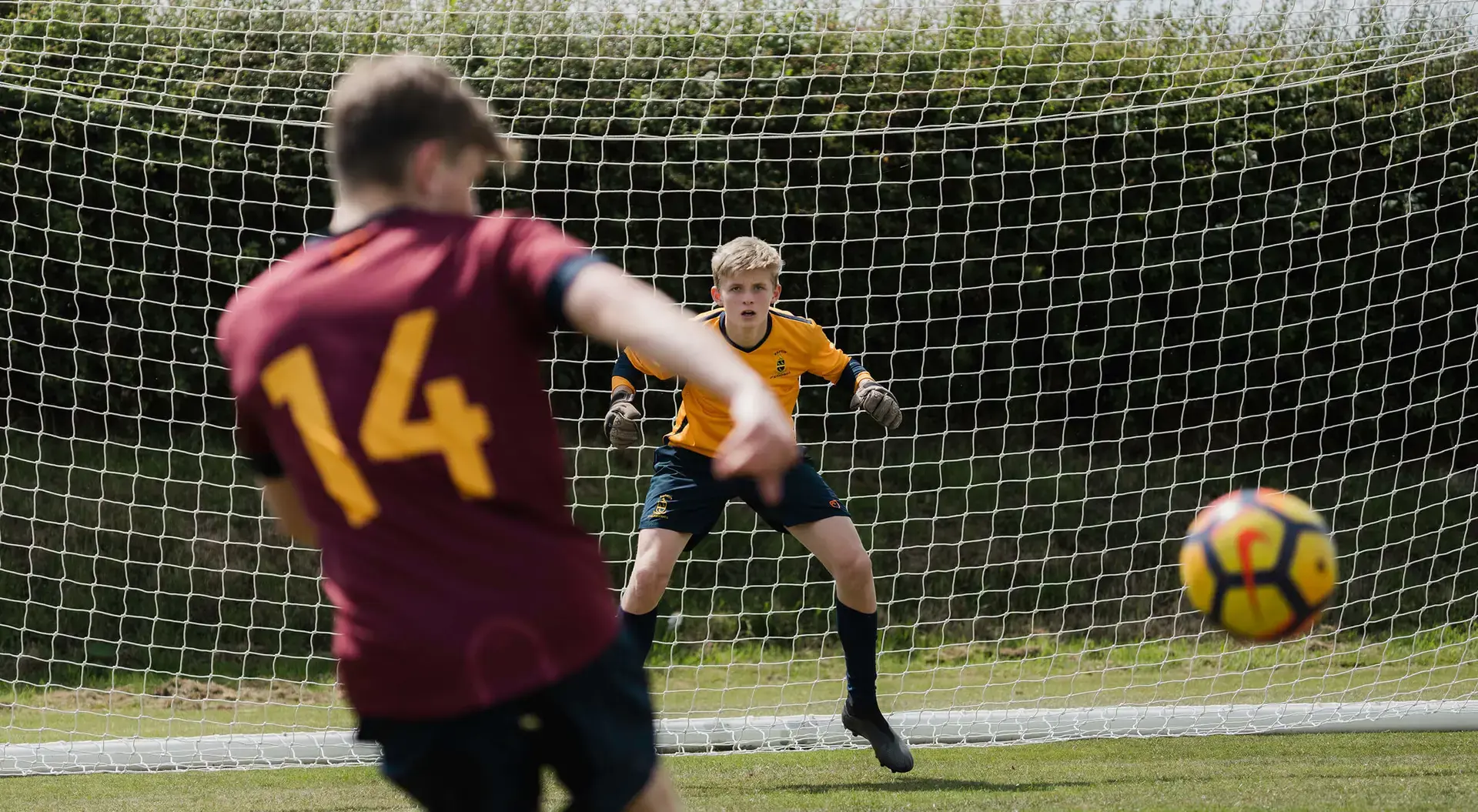 Repton Senior School pupils playing football
